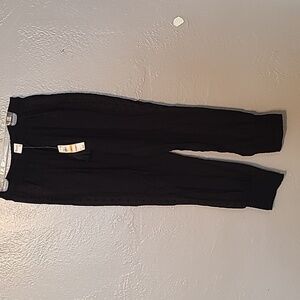 American Rag women's small smocked elastic waist, cuffs, crochet-trim soft pants